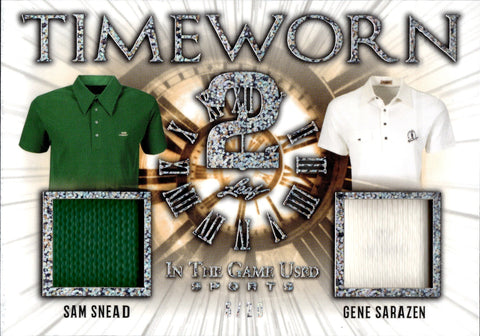 2022 Sam Snead Gene Sarazen Leaf in the Game Used SILVER TIMEWORN DUAL SHIRT 06/20 RELIC #TW-21 PGA
