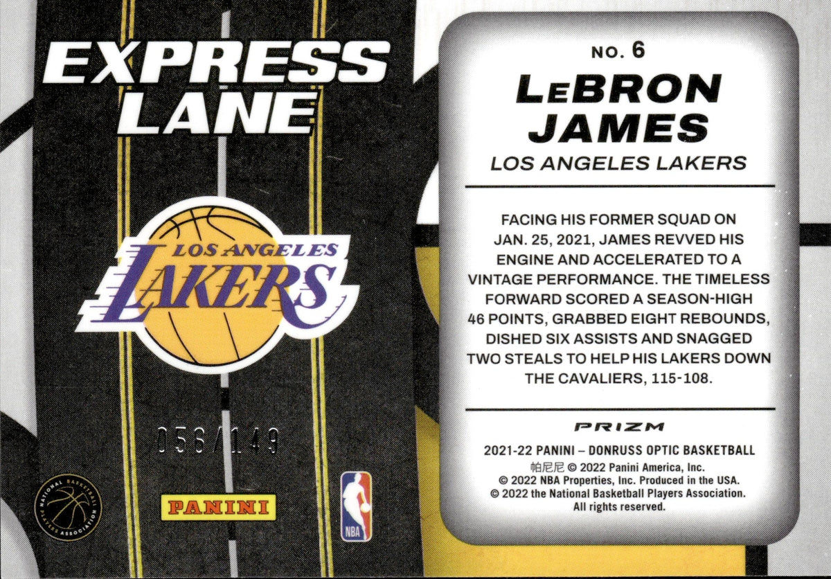 LeBron James 2021 2022 Donruss Complete Players Basketball Series