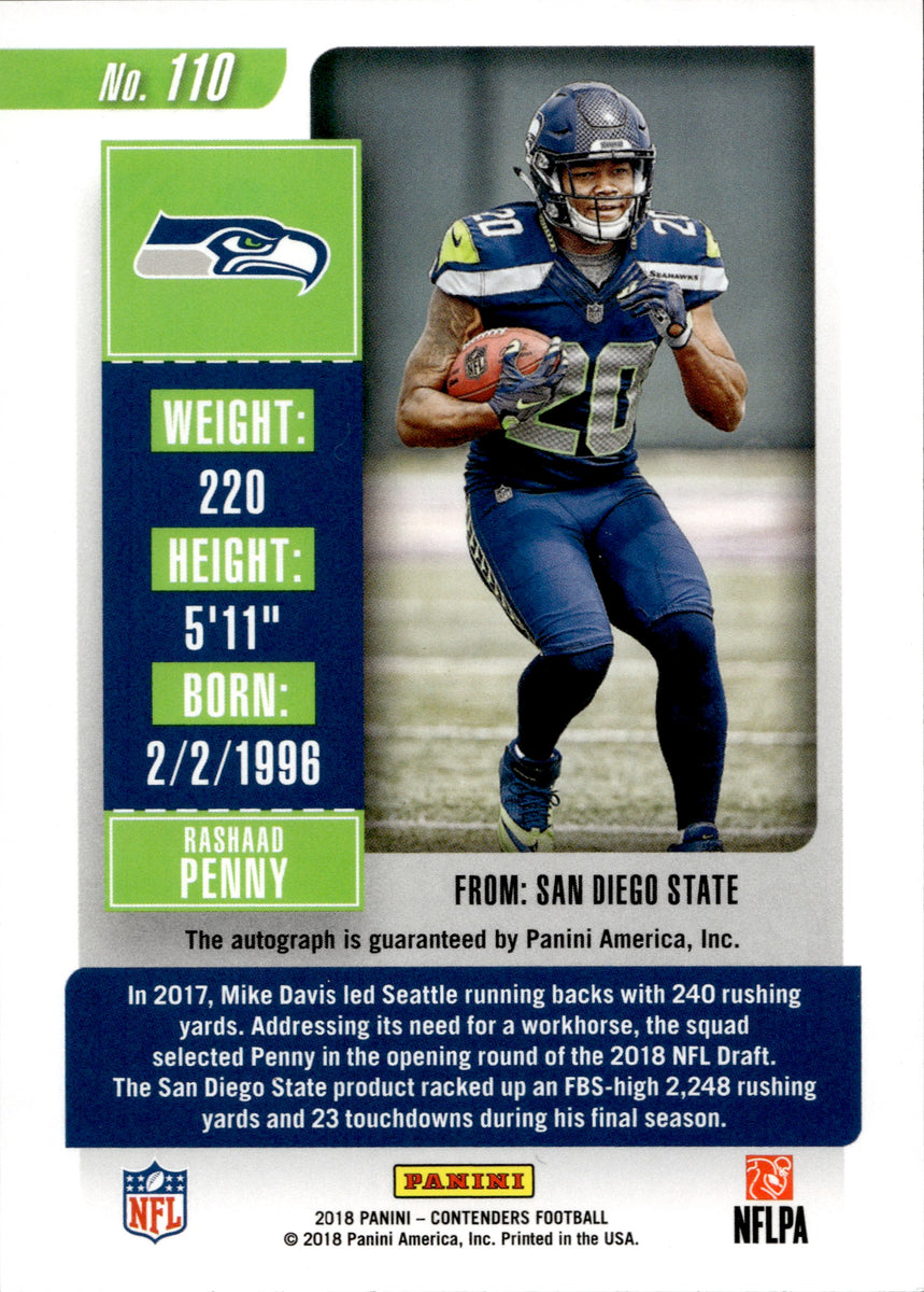 Rashaad Penny jersey card