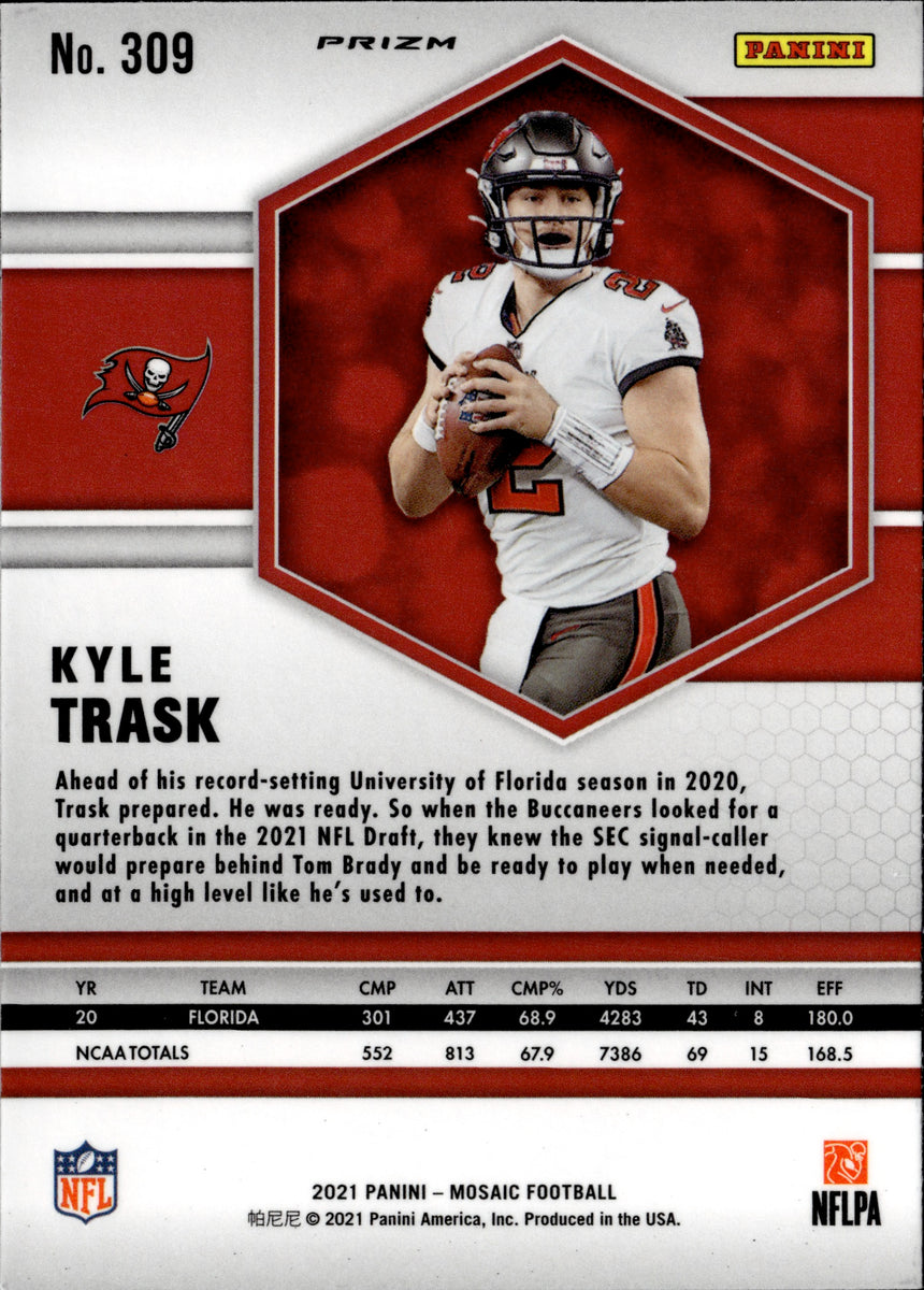 2021 Kyle Trask Panini Mosaic ORANGE REACTIVE ROOKIE RC 309 Tampa Bay