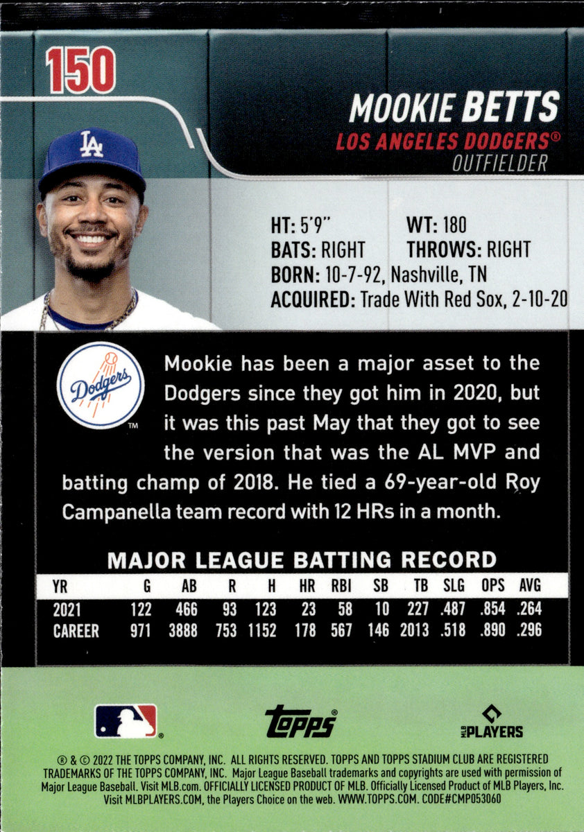 Los Angeles Dodgers Mookie Betts 50 2022-23 All-Star Game White