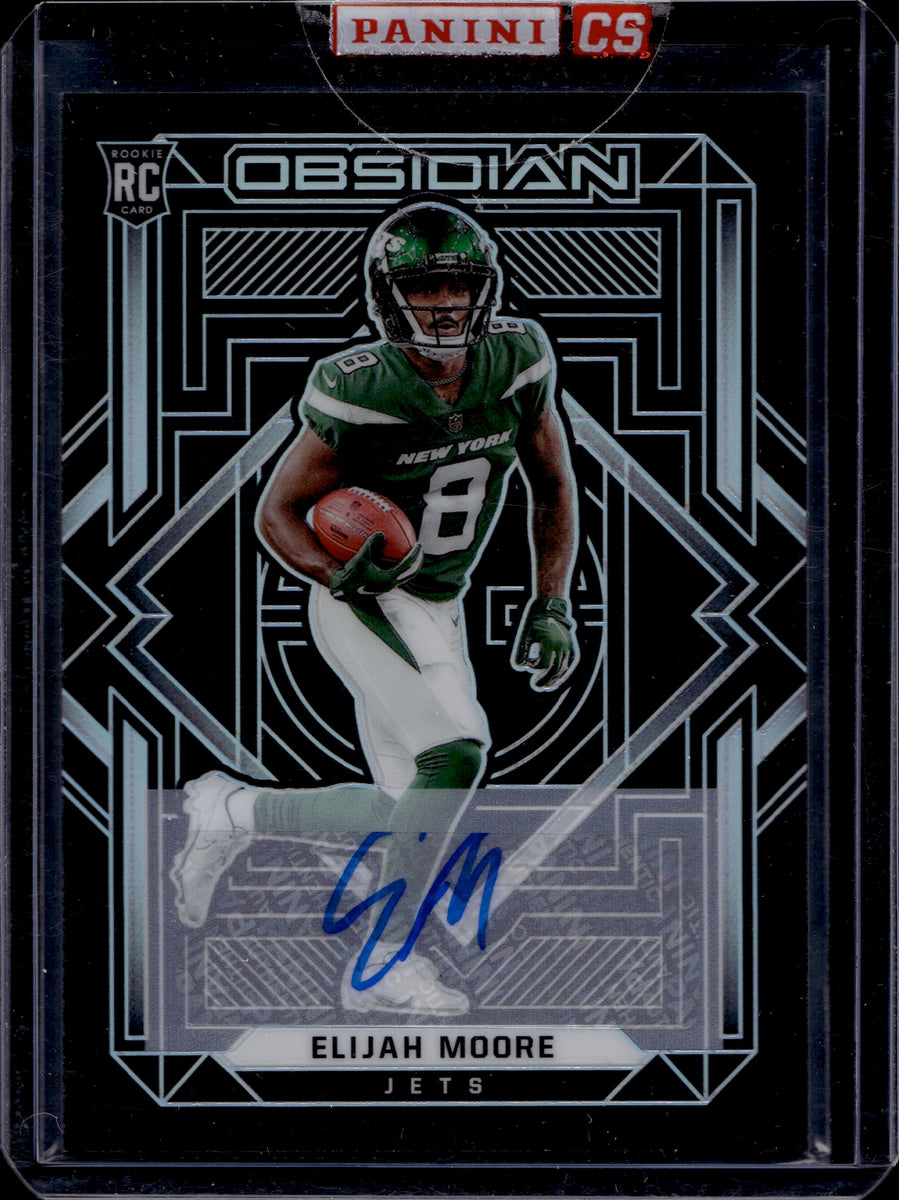 2021 Elijah Moore Panini Obsidian ROOKIE HOLO AUTO 006/199 AUTOGRAPH #