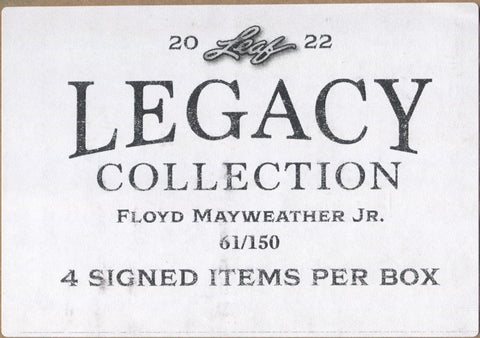 *LAST BOX* 2023 Leaf Floyd “Money” Mayweather Jr. Legacy Collection Multi-Sport, Box