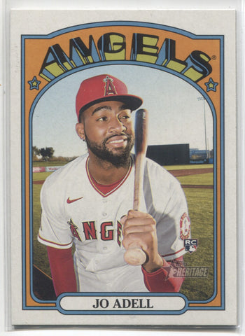 2021 Jo Adell Topps Heritage ACTION CARIATION ROOKIE RC Los Angeles Angels #188