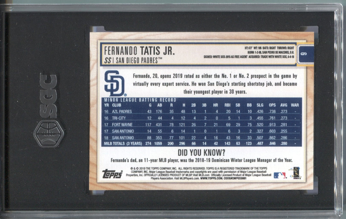 2019 Topps Baseball Fernando Tatis Jr White Jersey Variation