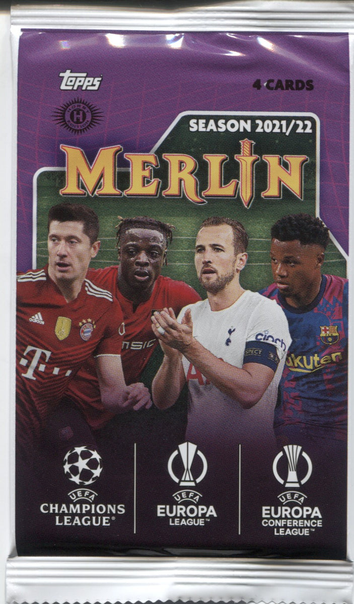 2021-22 Topps Merlin UEFA Champions League outlet Soccer Blaster Box (lot of 4)