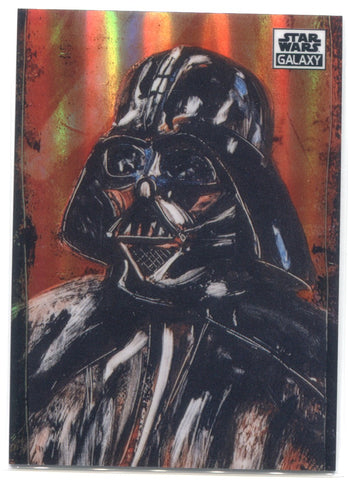 2021 George Pratt - Darth Vader Topps Chrome Star Wars Galaxy REFRACTOR #9 JEDI 2