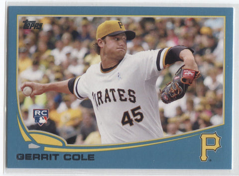 2013 Gerrit Cole Topps Update Series BLUE ROOKIE RC #US150A Pittsburgh Pirates 1