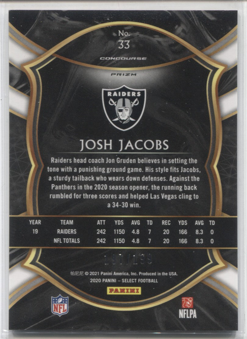 2020 Panini Prestige Stars of the NFL #6 Josh Jacobs Game Used Jersey Las  Vegas Raiders NFL Football Trading Card : Everything Else 