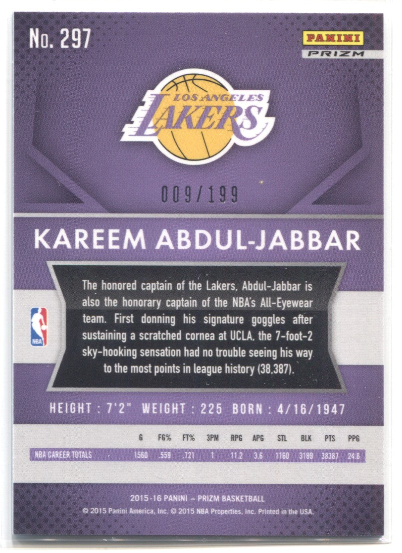  2019-20 Prizm NBA #20 Kareem Abdul-Jabbar Los Angeles