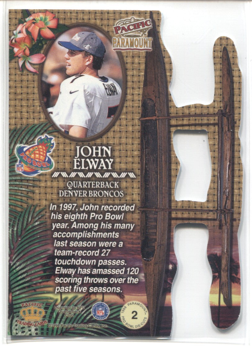 1998 John Elway Pacific Paramount PRO BOWL DIE CUT #2 Denver Broncos H