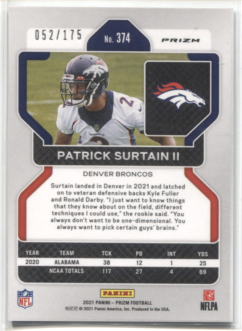 Patrick Surtain II Denver Broncos NFL Football Poster 