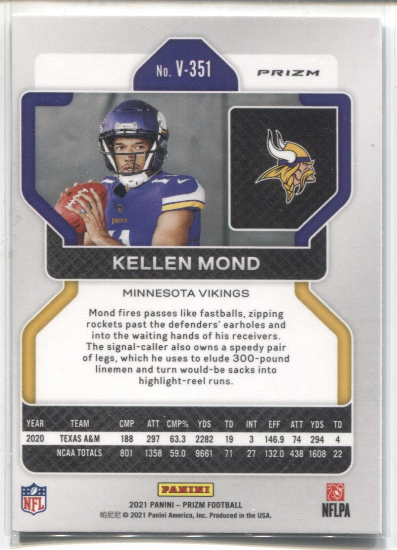 Kellen Mond 2021 Contenders Rookie Ticket Jersey Variation! Vikings QB