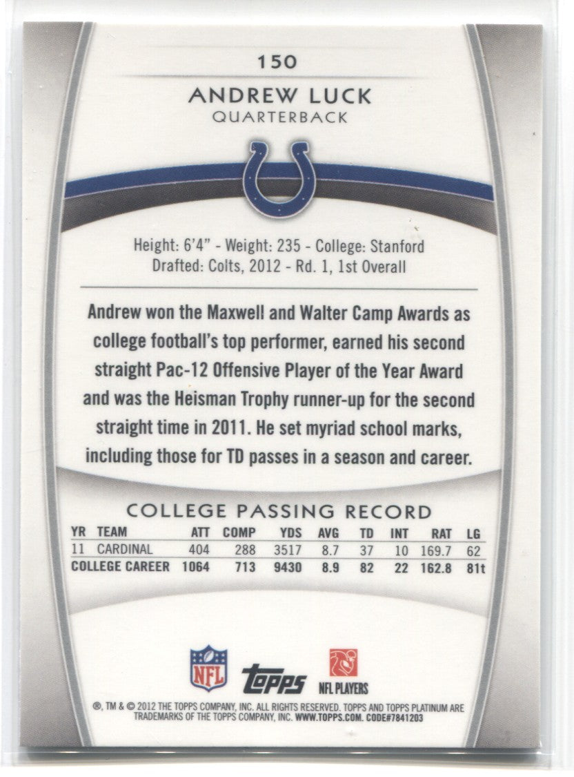 2012 Bowman #150 ANDREW LUCK Rookie Indianapolis Colts