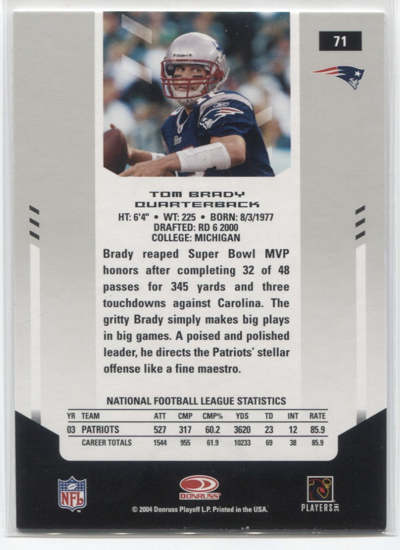 2004 Tom Brady Leaf Certified #71 New England Patriots 2 – RbiCru7  Collectibles