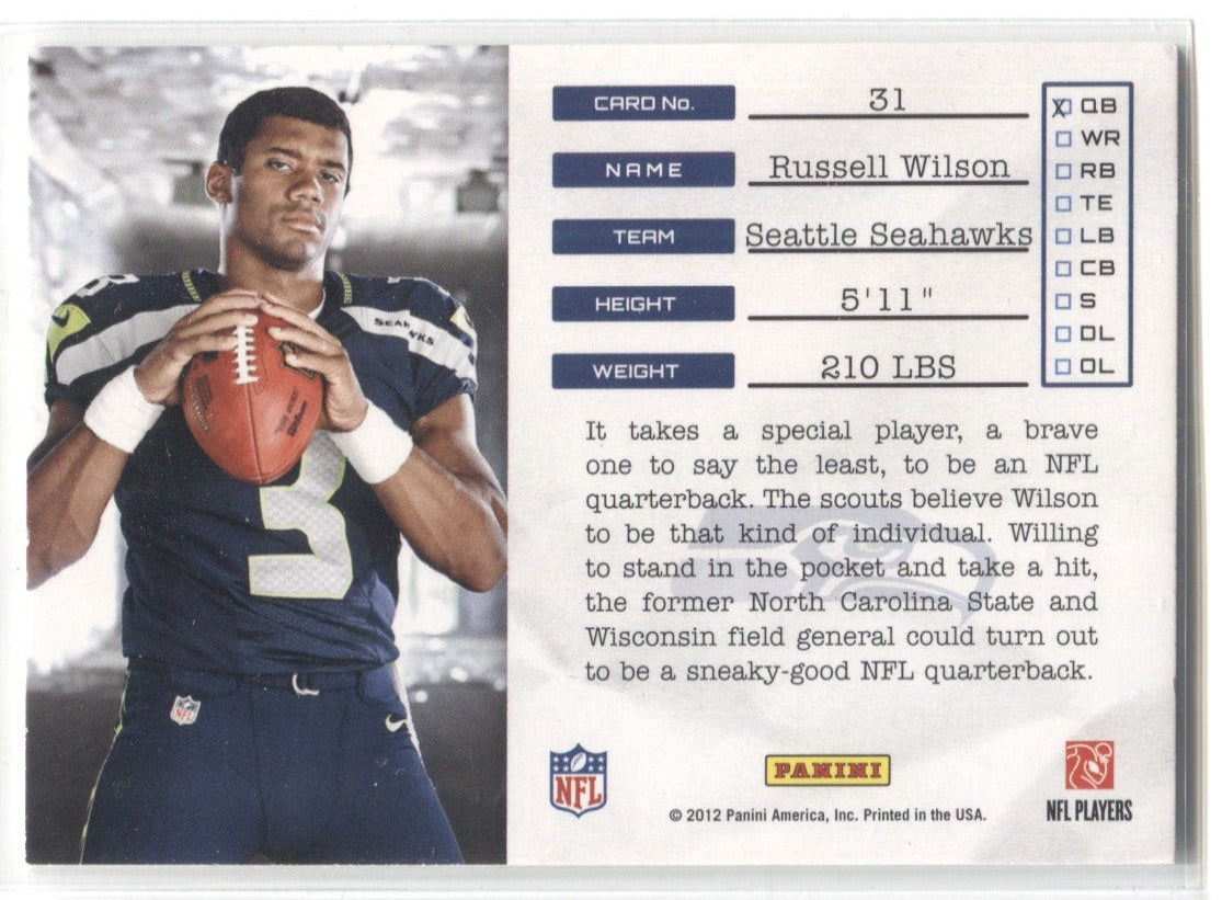 RUSSELL WILSON ROOKIE CARD College Baseball NC STATE Seattle Seahawk  Football RC 