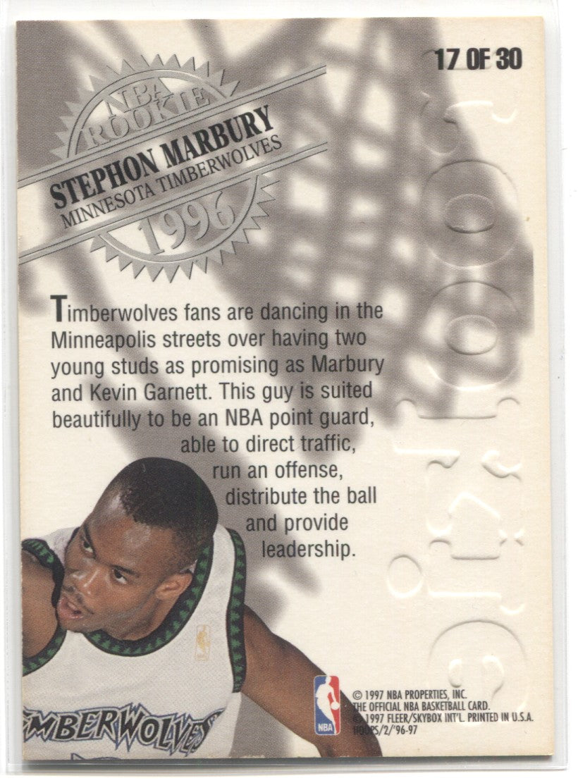 Stephon Marbury 1996-97 Topps Nba 50th Rookie Rc #177