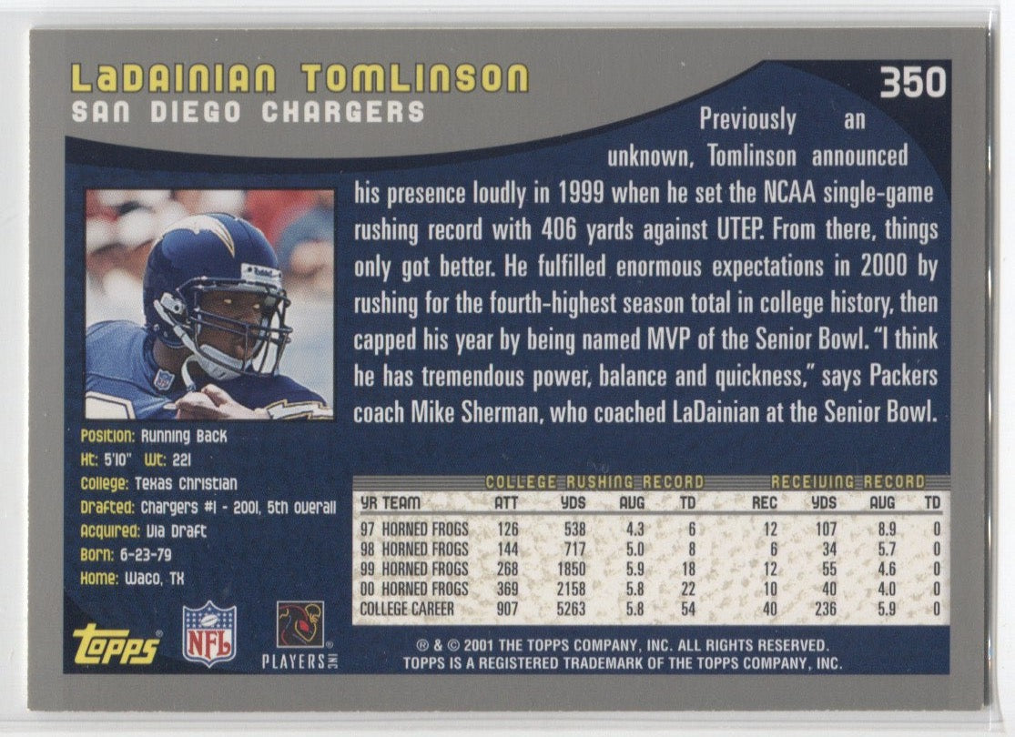 Upper Deck San Diego Chargers - LaDainian Tomlinson NFL All-Star