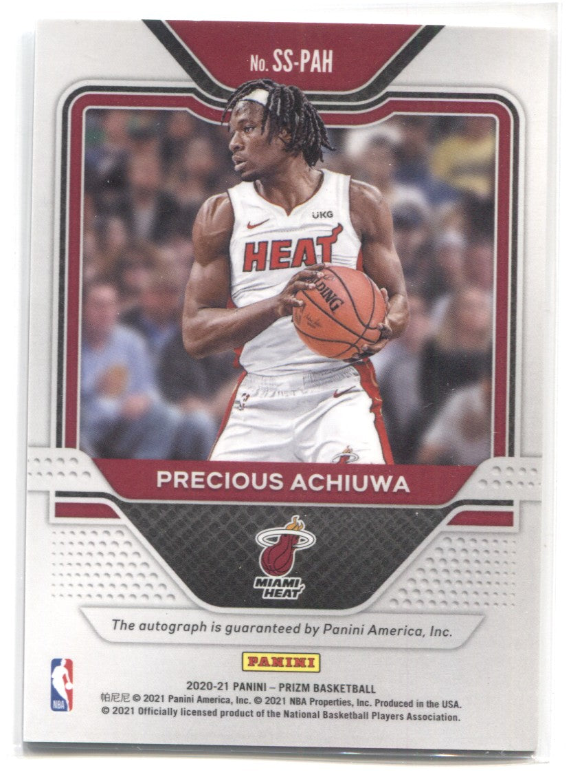 2020-21 Precious Achiuwa Panini Prizm SENSATIONAL SIGNATURES ROOKIE RC