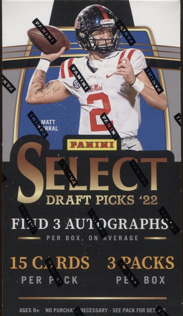 2022 Panini Select Draft Picks Football Hobby 12-Box Case Price Release  Date Checklist