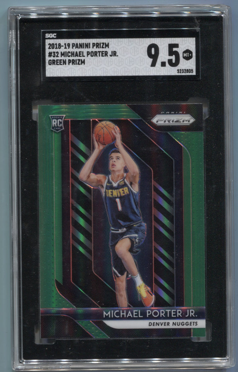 2018-19 Michael Porter Jr. Panini Prizm GREEN ROOKIE RC SGC 9.5 #32 Denver  Nuggets 2805