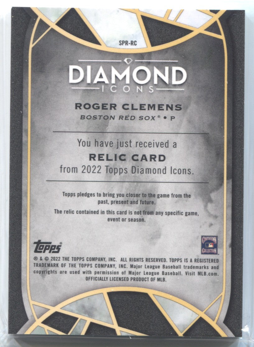 2022 Roger Clemens Diamond Icons JERSEY 03/10 RELIC #SPRRC Boston Red