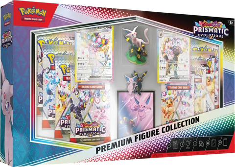 Pokemon Scarlet & Violet Prismatic Evolutions, Premium Figure Collection Box