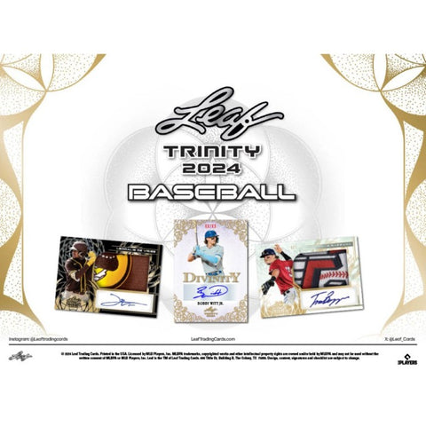 2024 Leaf Trinity Baseball Hobby, Box *RELEASES 9/19*