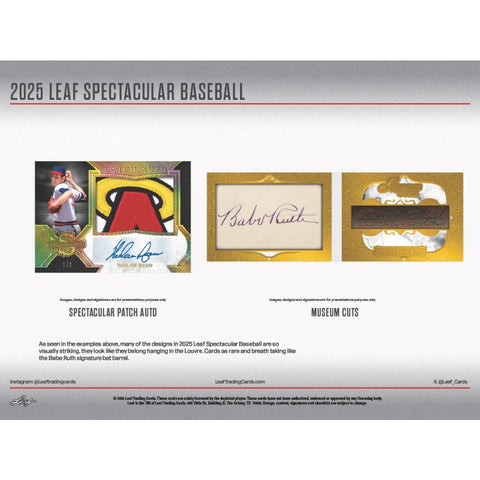 2025 Leaf Spectacular Baseball Hobby, 3 Box Case *RELEASES 11/14*