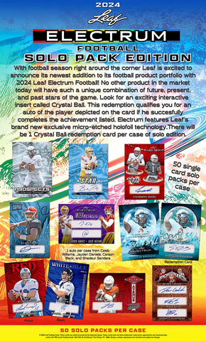 2024 Leaf Electrum Football Solo, Pack *RELEASES 9/27*