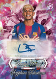 2025-26 Topps Chrome UEFA Club Competitions Soccer Sapphire Edition, 10 Box Case