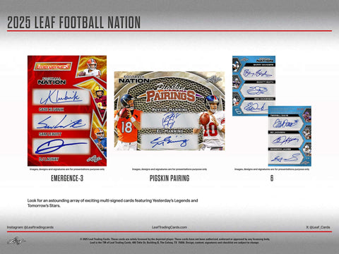 2025 Leaf Football Nation Jumbo, 8 Box Case *RELEASES 11/21*