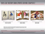 2025 Leaf History Book Sports Edition Chapter 2 Hobby, Box *RELEASES 10/22*