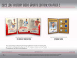 2025 Leaf History Book Sports Edition Chapter 2 Hobby, Box *RELEASES 10/22*