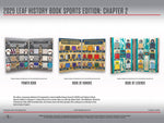2025 Leaf History Book Sports Edition Chapter 2 Hobby, Box *RELEASES 10/22*