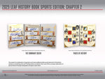 2025 Leaf History Book Sports Edition Chapter 2 Hobby, Box *RELEASES 10/22*