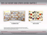 2025 Leaf History Book Sports Edition Chapter 2 Hobby, Box *RELEASES 10/22*