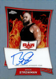2025 Braun Strowman Autograph Topps Chrome RED BRAND REFRACTOR AUTO 003/175 #RBA-BRA MONDAY NIGHT RAW