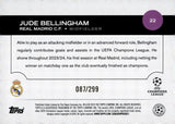 2025-26 Jude Bellingham Topps UEFA Champions League PURPLE #22 087/299 REAL MADRID