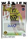 2025-26 Kjell Watjen Autograph Topps UEFA Champions League Soccer ROOKIE #A-KW AUTO BORUSSIA DORTMUND