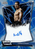 2026 Carmelo Hayes Autograph Topps Chrome WWE BLUE BRAND AUTO BLUE REFRACTOR 071/150 #BBA-CAR SMACKDOWN