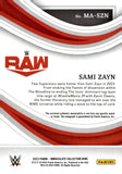 2023 Sami Zayn Autograph Relic Panini Immaculate MEMORABILIA AUTOGRAPHS 65/99 #MA-SZN MONDAY NIGHT RAW AUTO RELIC