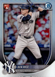 2025 Ben Rice Bowman Chrome REFRACTOR RED LOGO ROOKIE 1 #85 NEW YORK YANKEES