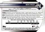 2025 Ben Rice Bowman Chrome REFRACTOR RED LOGO ROOKIE 1 #85 NEW YORK YANKEES