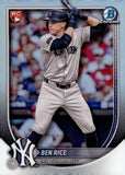 2025 Ben Rice Bowman Chrome REFRACTOR RED LOGO ROOKIE 2 #85 NEW YORK YANKEES