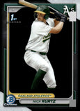 2024 Nick Kurtz Bowman Chrome Draft 1st 1 #BDC-56 Oakland Athletics