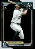 2024 Nick Kurtz Bowman Chrome Draft 1st 2 #BDC-56 Oakland Athletics