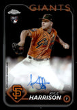 2024 Kyle Harrison Autograph Topps Chrome ROOKIE 1 #RA-KH AUTO SAN FRANCISCO GIANTS