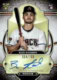 2024 Blaze Alexander Autograph Topps Triple Threads ROOKIE 064/199 #RA-BLA ARIZONA DIAMONDBACKS