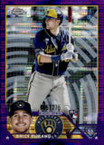2023 Brice Turang Topps Chrome PURPLE SONAR 095/275 ROOKIE #170 MILWAUKEE BREWERS